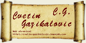 Cvetin Gazikalović vizit kartica